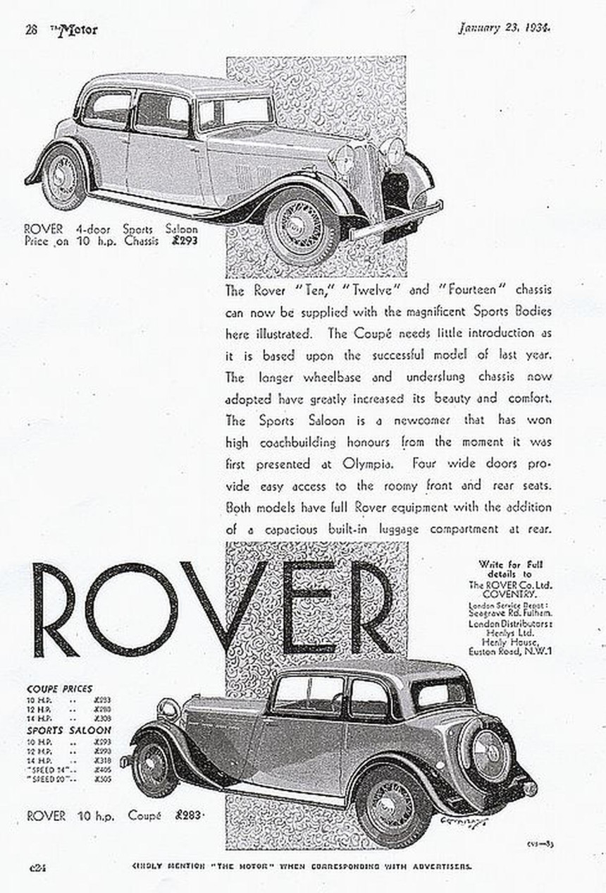 P1 Werbung (10hp Modelle) 1934