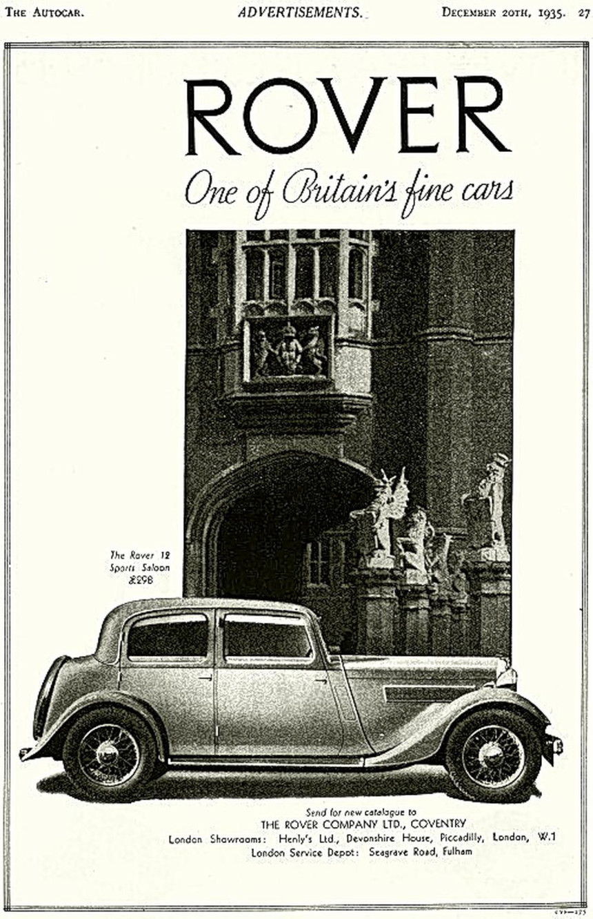 P1 Werbung (12hp Sports Saloon) 1936