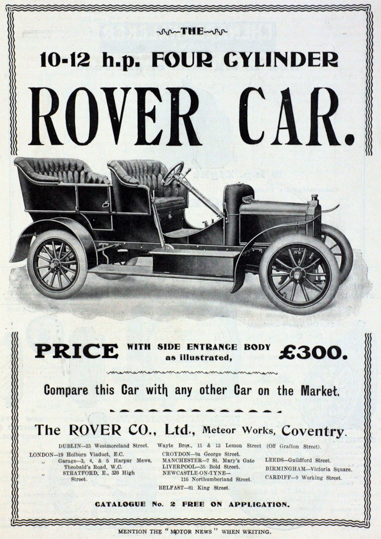 1906 Werbung 10/12 hp