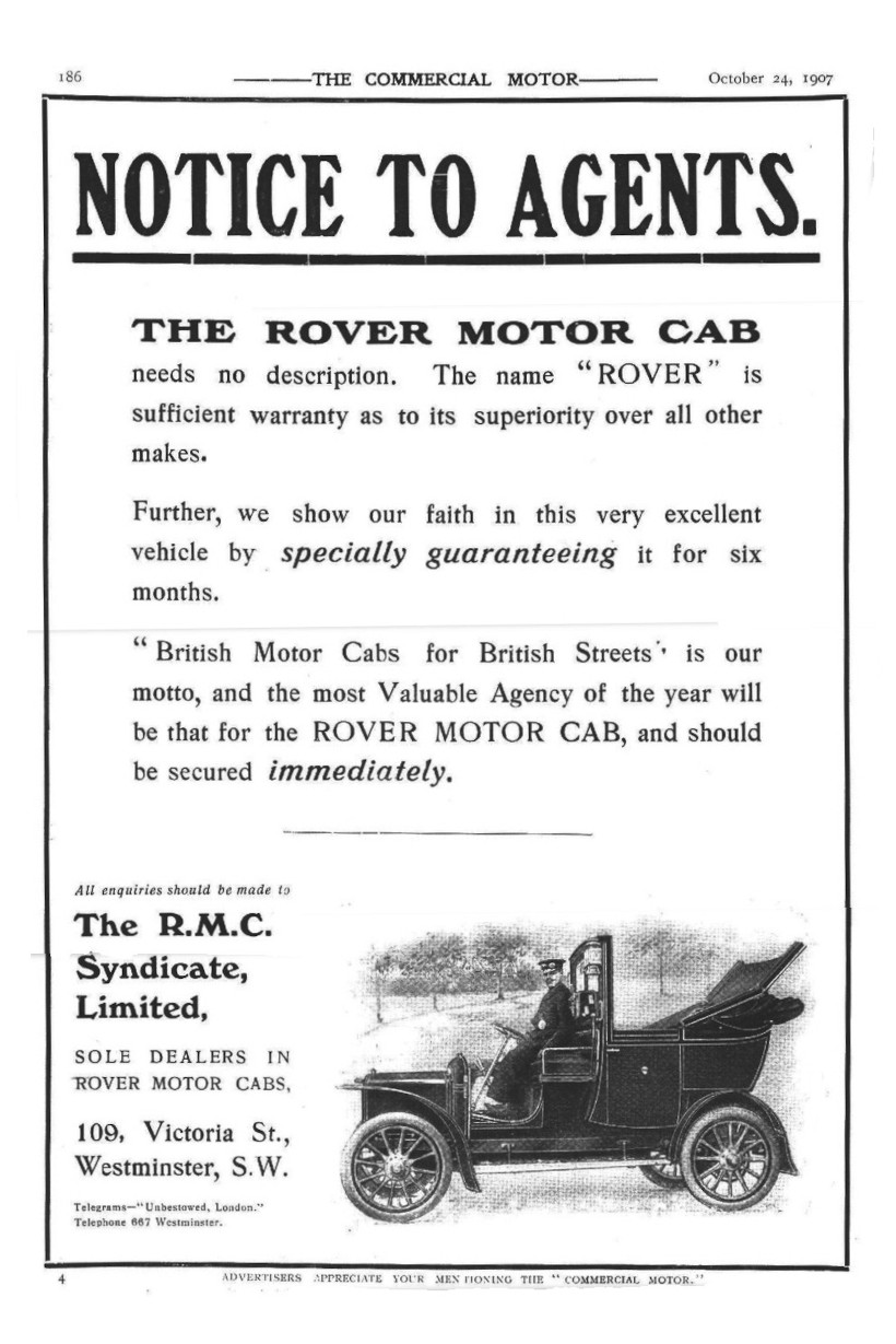 RMC Werbung Commercial Motor 1907