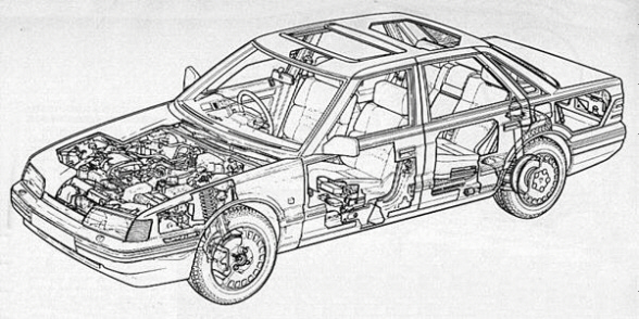ROVER Sterling Schnittzeichnung
