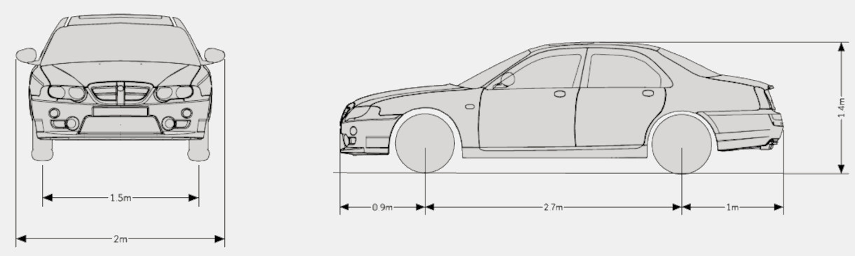 Abmessungen MG ZT 2004