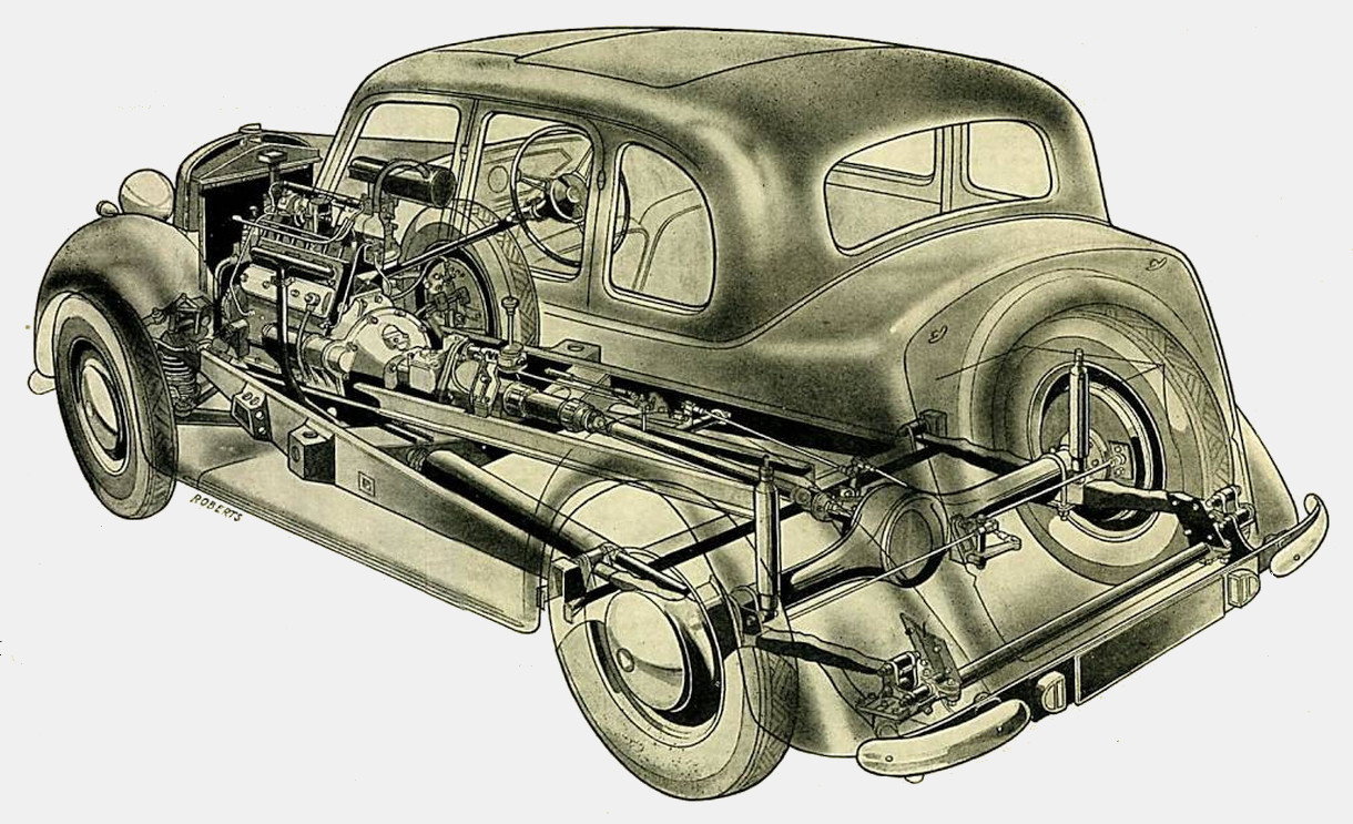 Schnittzeichnung P3, Ansicht von hinten