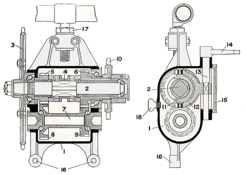 Zweigang-Getriebe des 3hp-Motorrad 1904