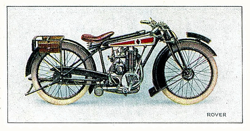 Rover 350 ccm Motorrad, Zigarettenbild 1926
